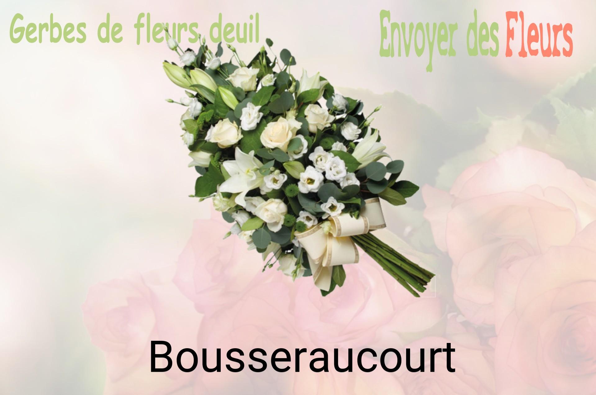 Gerbe de fleurs de deuil livrée à Bousseraucourt